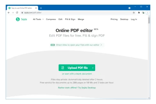 Sejda PDF Editor